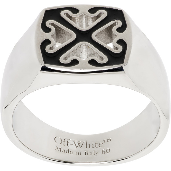 Off-white Enamel Arrow Ring 