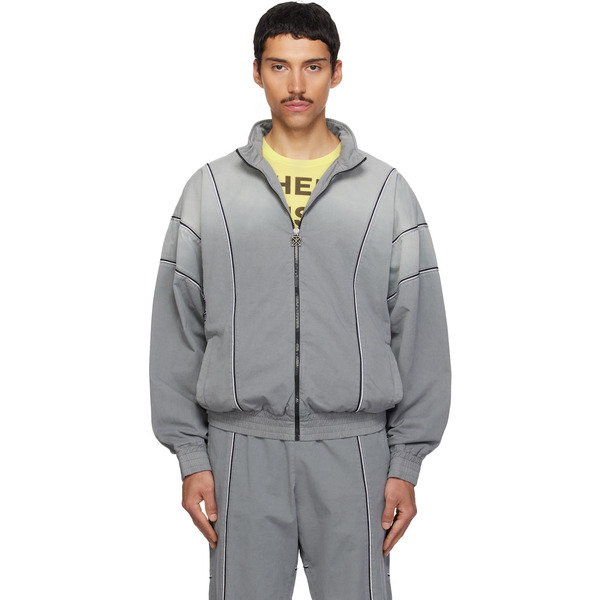  Off-white Gray Relaxed Garment Dyed Track Jacket 