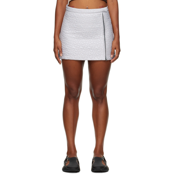  Ok Gray Quilted Miniskirt 