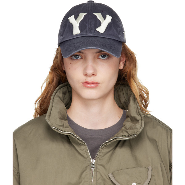  Open Yy Navy 'yy' Heart Bone Ball Cap 