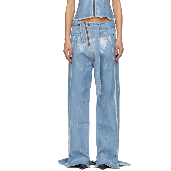  Ottolinger Blue Glazed Baggy Jeans 