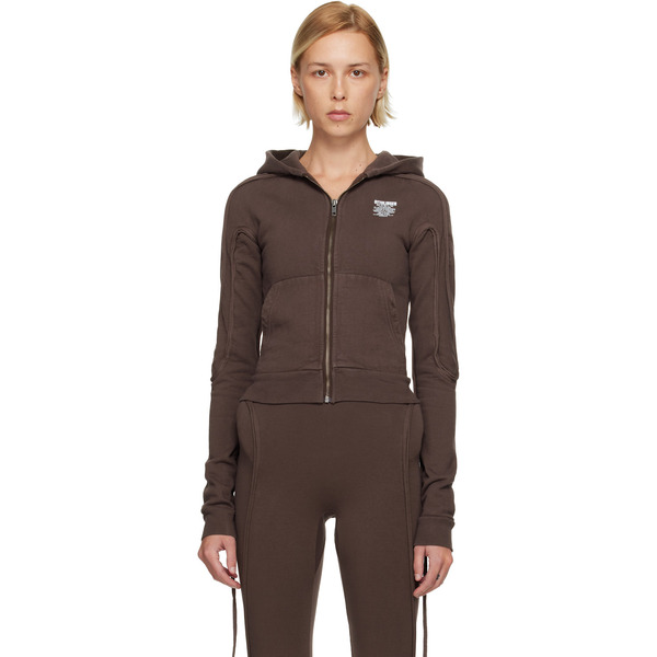  Ottolinger Brown Fitted Zip Hoodie 