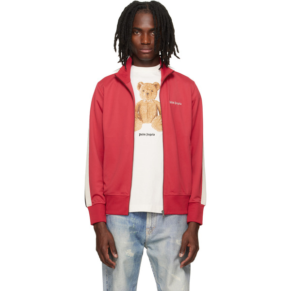  Palm Angels Red Classic Logo Track Jacket 