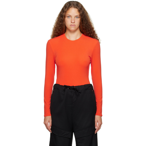  Paris Georgia Orange Backless Bodysuit 