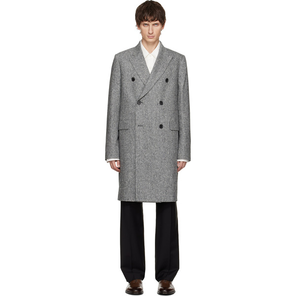  Paul Smith Gray Double Breasted Over Coat 