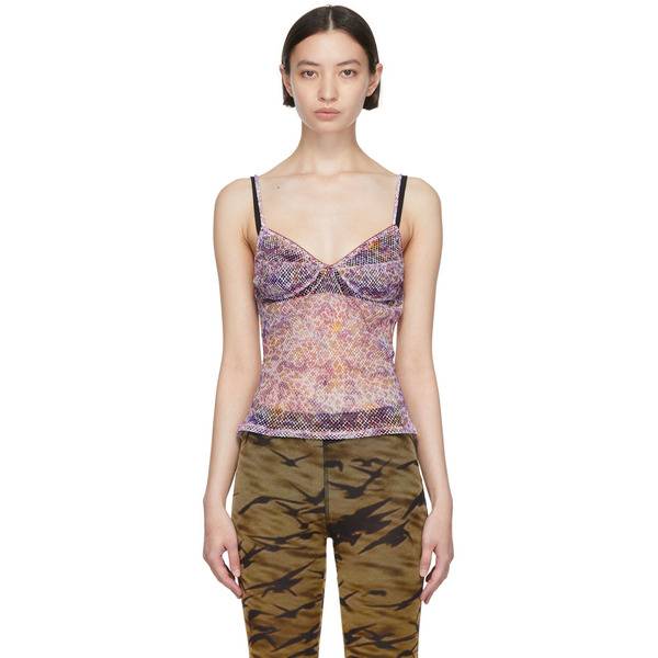  Priscavera Purple Polyester Tank Top 