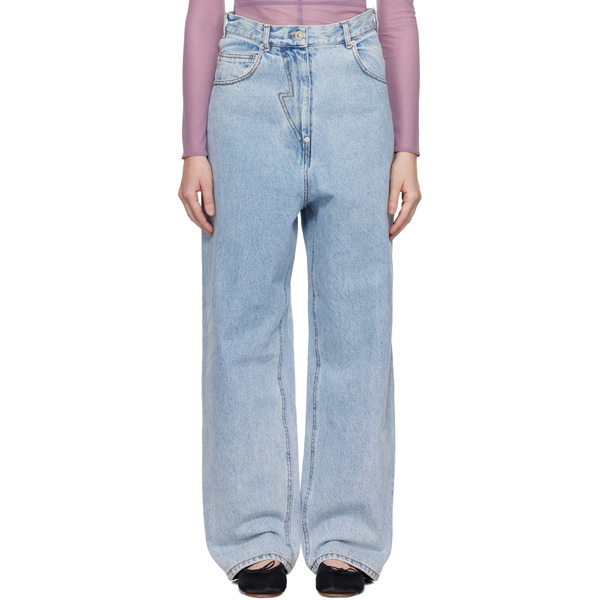  Pushbutton Blue Panty Cutout Jeans 