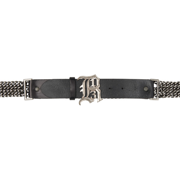  R13 Black Triple Chain Belt 