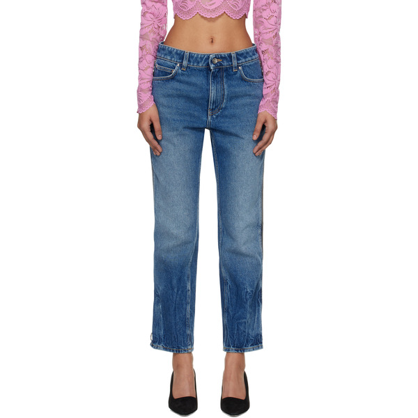  Rabanne Blue Zip Jeans 