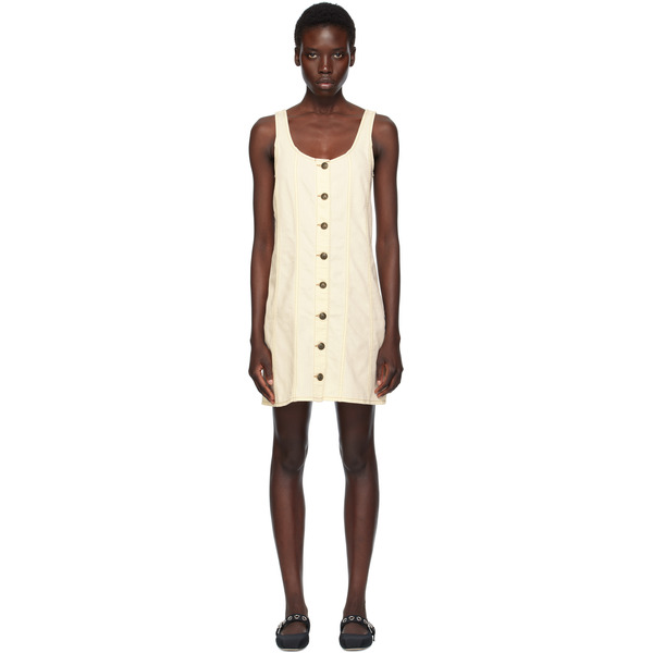  Rag & Bone Beige Laney Denim Minidress 