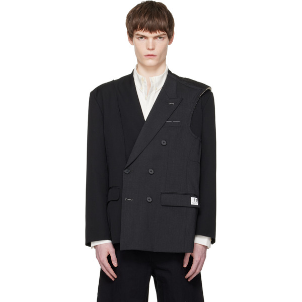  Re;code Black Jacket Patch Blazer 
