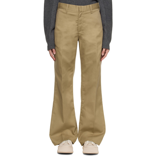  Re/done Khaki Super Wide-leg Trousers 