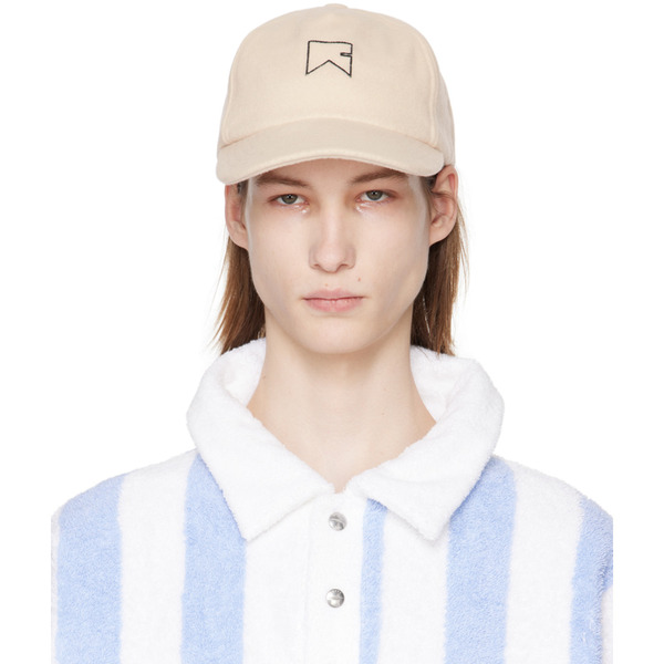  Rhude Beige Cashmere Chevron Logo Cap 
