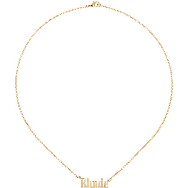  Rhude Gold Logo Necklace 