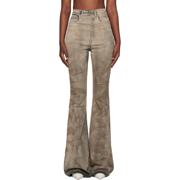  Rick Owens Drkshdw Gray Temple Bolan Bootcut Jeans 