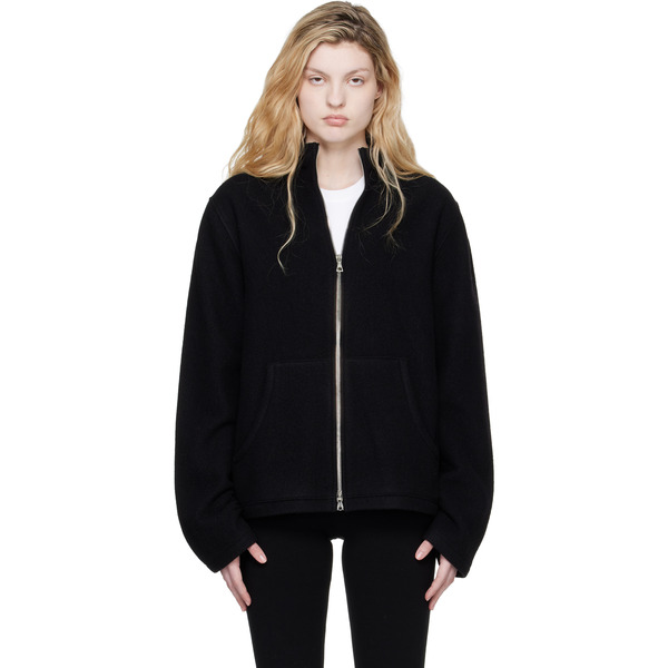  Rier Black Fleece Full Zip Jacket 