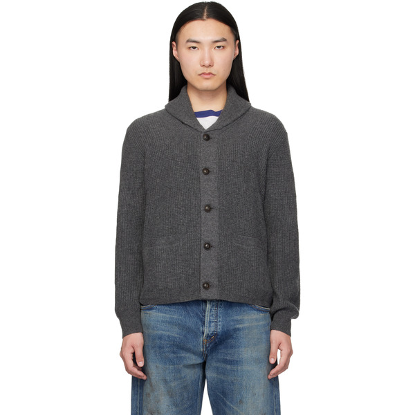  Rrl Gray Shawl Cardigan 