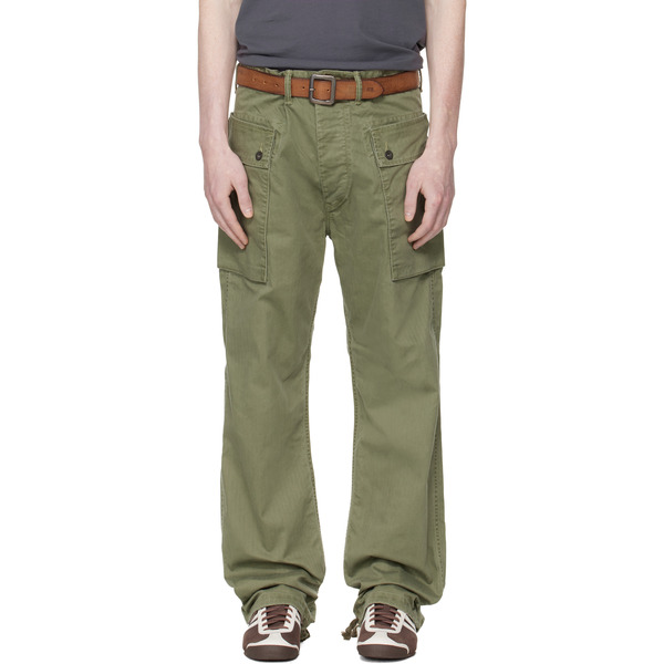  Rrl Green Herringbone Field Cargo Pants 
