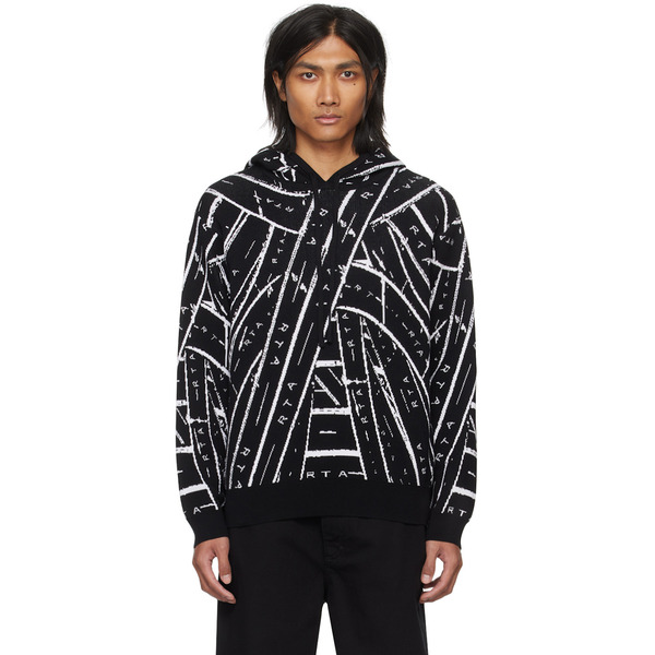  Rta Black Drawstring Hoodie 