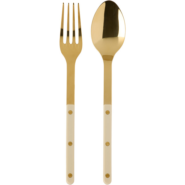 Sabre Gold & Beige Bistrot Solid Serving Set 