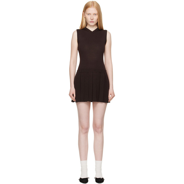  Sandy Liang Brown Millie Minidress 