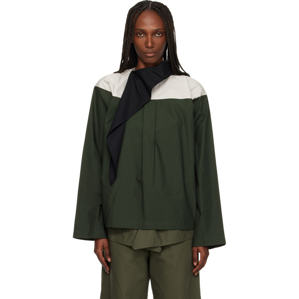  Sc103 Green Compass Blouse 