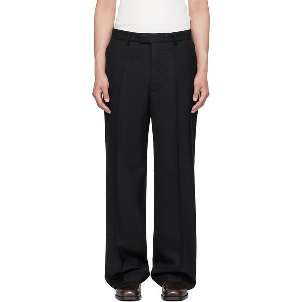  Second/layer Black Relaxed Primo Trousers 