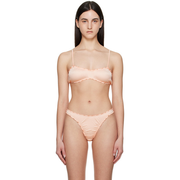  Shadowplay Pink Ruffled Bra 
