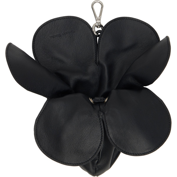  Simone Rocha Black Flower Coinpurse Keychain 