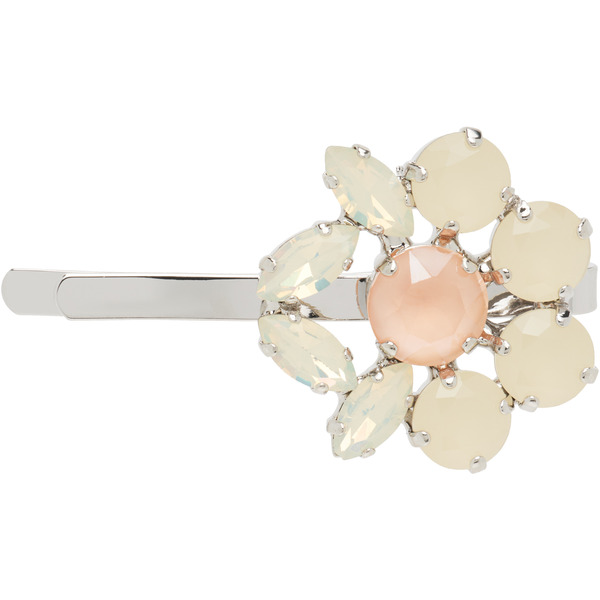  Simone Rocha Silver Mini Heartbloom Hair Clip 