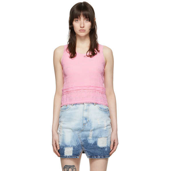  Sjyp Pink Polyester Tank Top 