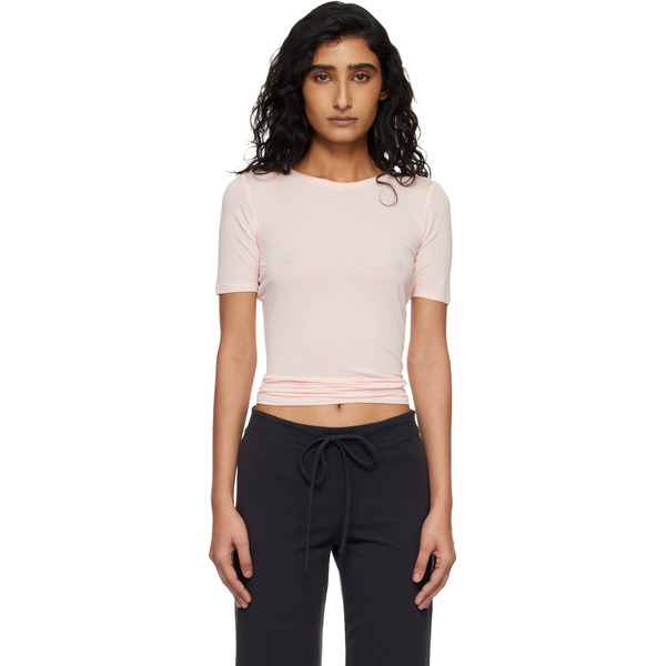  Skims Pink Sheer Modal Long T-shirt 