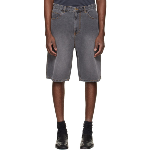  Solid Homme Gray Bermuda Denim Shorts 
