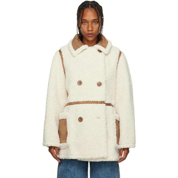  Stand Studio Off-white Chloe Faux-shearling Jacket 