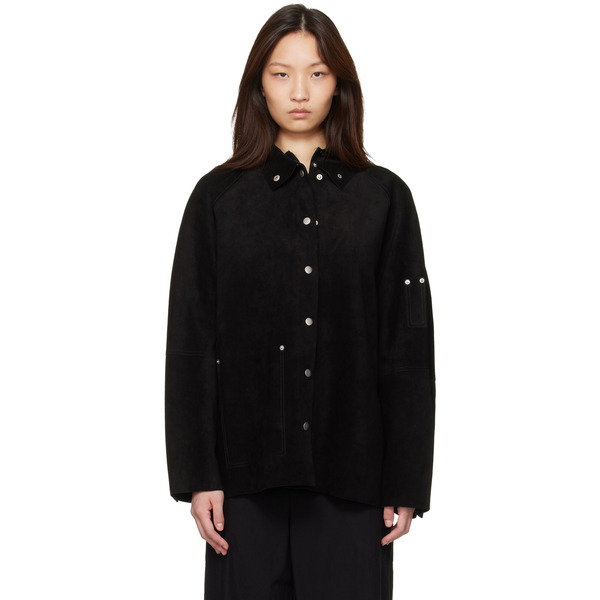  Studio Nicholson Black Dash Suede Jacket 