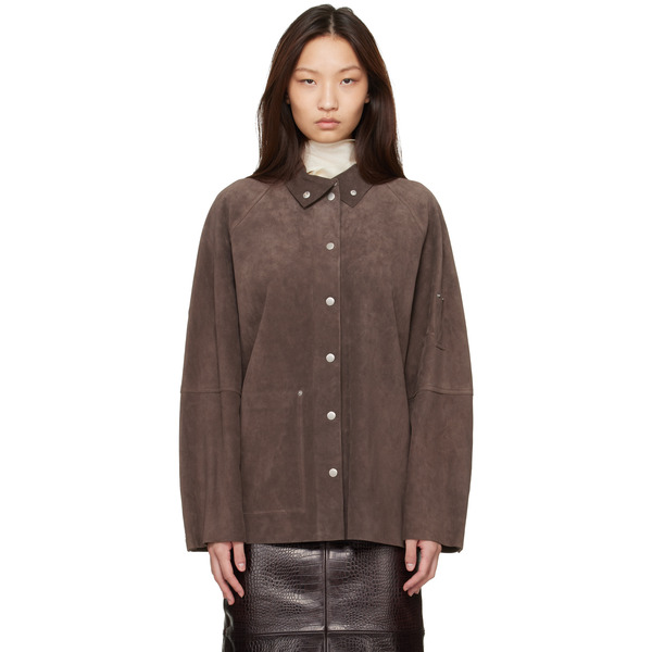  Studio Nicholson Brown Dash Suede Jacket 