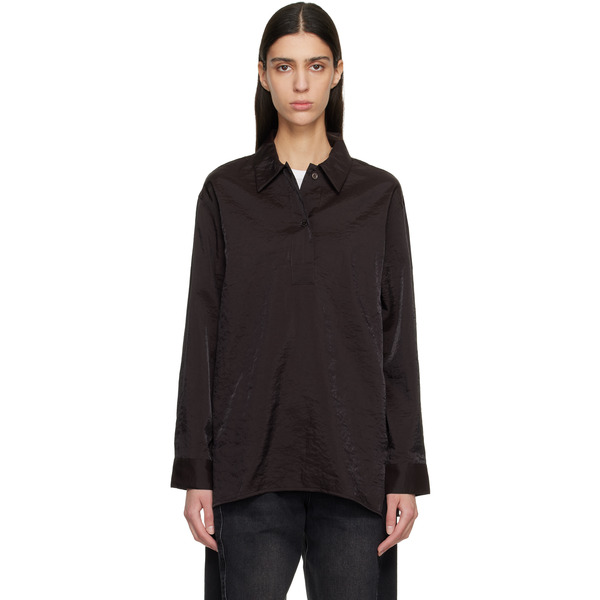  Studio Nicholson Burgundy Pinole Shirt 