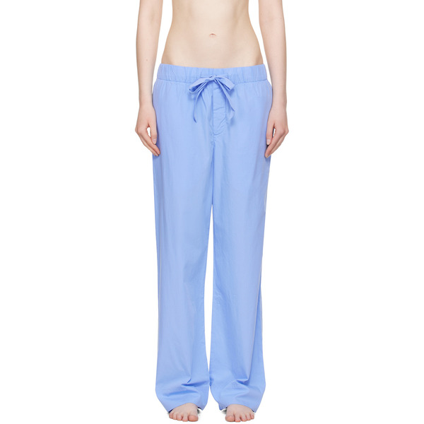  Tekla Blue Poplin Pyjama Pants 