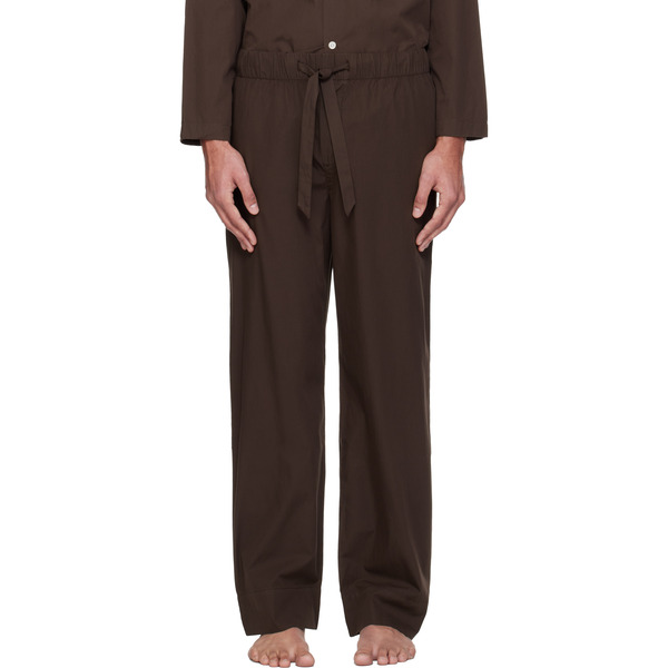  Tekla Brown Poplin Pyjama Pants 