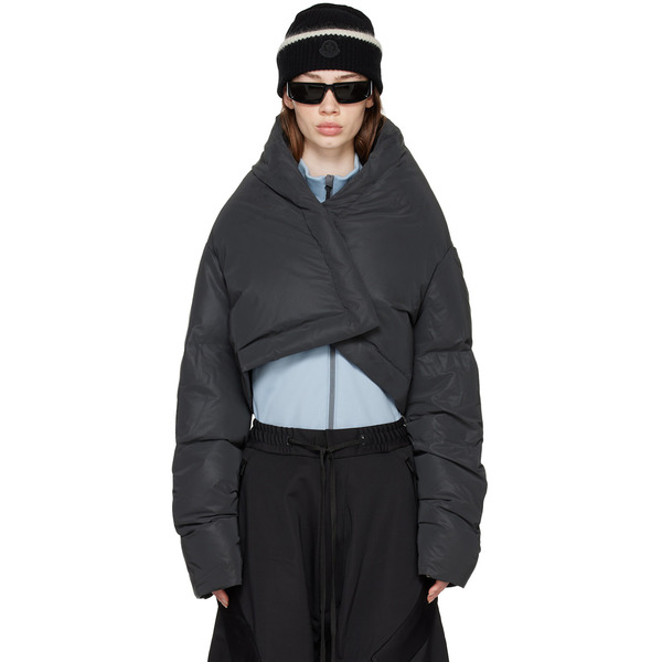  Templa Black Wrap Down Jacket 