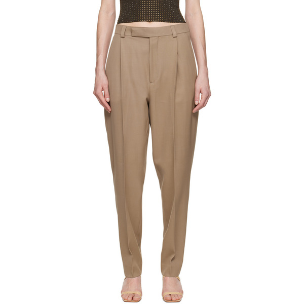  Teurn Studios Ssense Exclusive Beige Pleated Trousers 