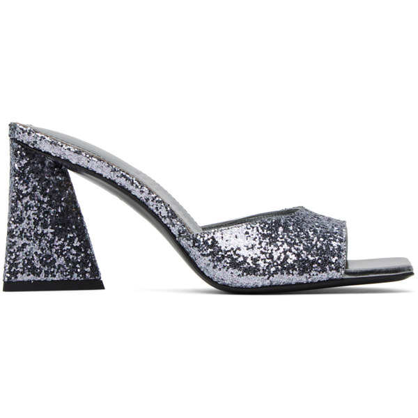  The Attico Silver Mini Devon Mules 