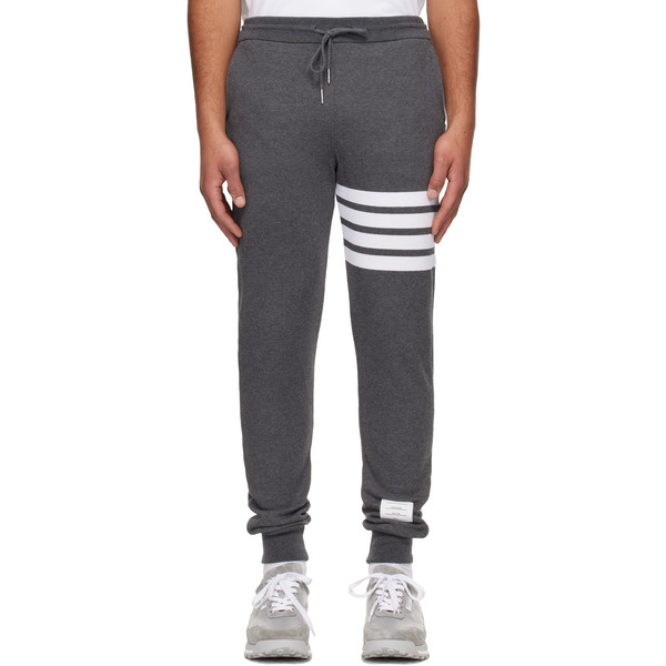  Thom Browne Gray Classic Loopback 4-bar Sweatpants 