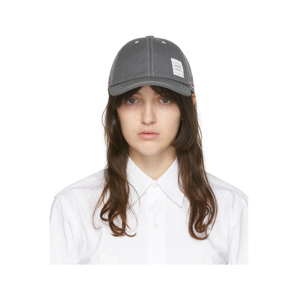  Thom Browne Grey 6-panel Baseball Cap 