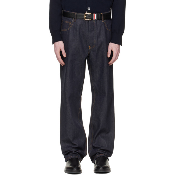  Thom Browne Navy Selvedge Denim 5-pocket Jeans 