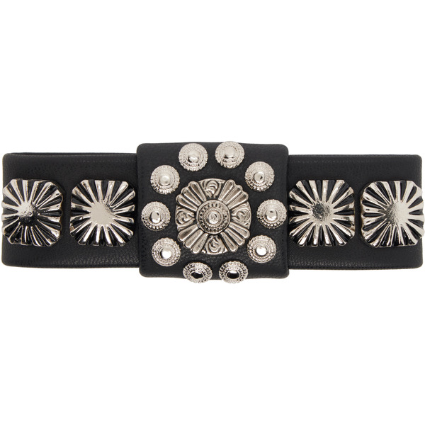  Toga Pulla Black Leather Hair Clip 