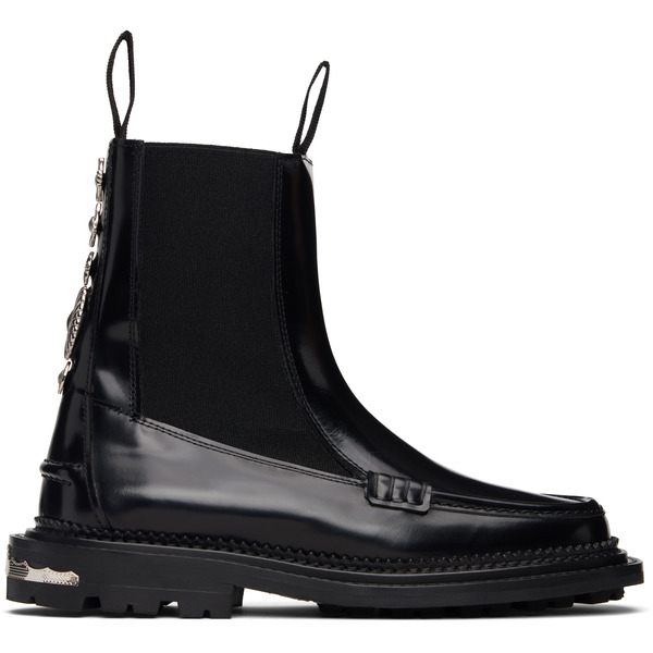  Toga Pulla Black Polido Chelsea Boots 