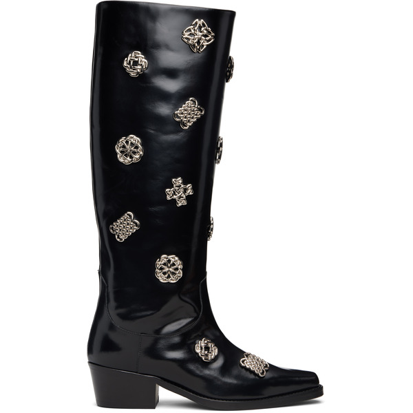  Toga Pulla Black Polido Tall Boots 