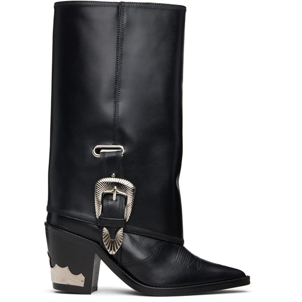  Toga Pulla Black Western Style Tall Boots 
