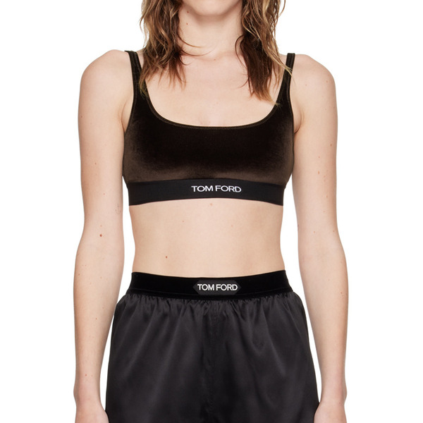 Tom Ford Brown Jacquard Bra 